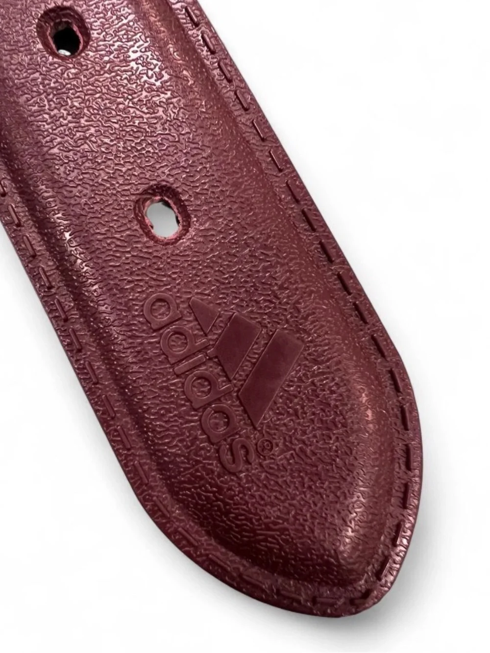 Unisex Adjustable Burgundy Fabric Belt with Leather Accents